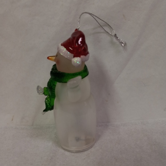 💕3/$30 Frosty Snowman Lighted Glass Ornament  Vintage Collectible - Picture 3 of 7